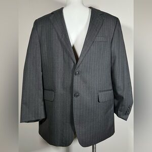 Ralph Lauren Gray Pinstripe Suit Jacket Blazer, 100% Wool Men’s Classic Tailored